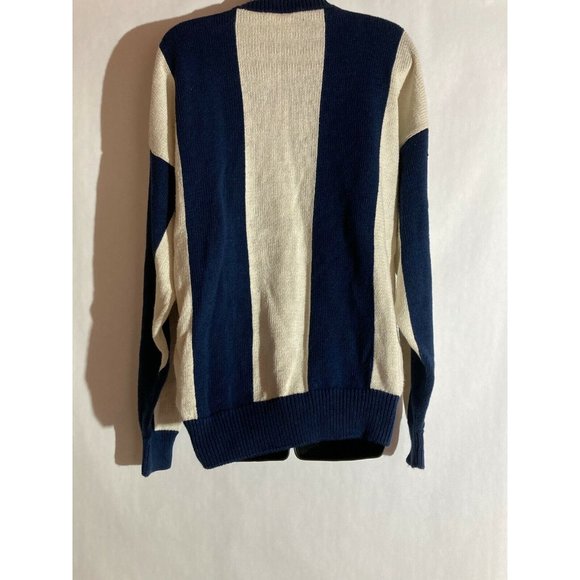 GULF TRADERS Cream Argyle Knit Unisex Pullover Sweater Size XL - Picture 6 of 9